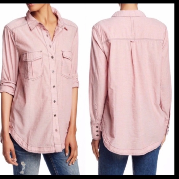 Free People Tops - PRETTY IN PINK FREE PEOPLE LONG SLEEVE TOP SZ MED